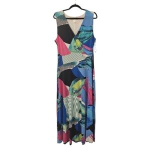 Multi-Coloured London Times Women's Sleeveless Maxi Dress